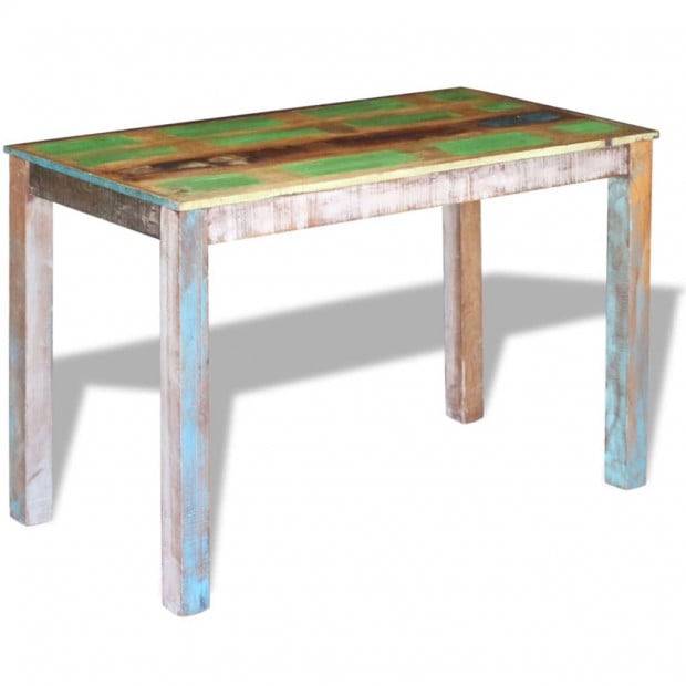 Dining Table Solid Reclaimed Wood 115x60x76 Cm Image 3