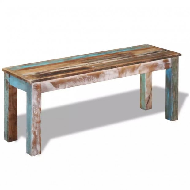 Bench Solid Reclaimed Wood 110x35x45 Cm