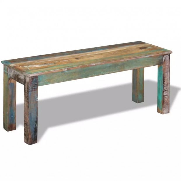 Bench Solid Reclaimed Wood 110x35x45 Cm Image 2