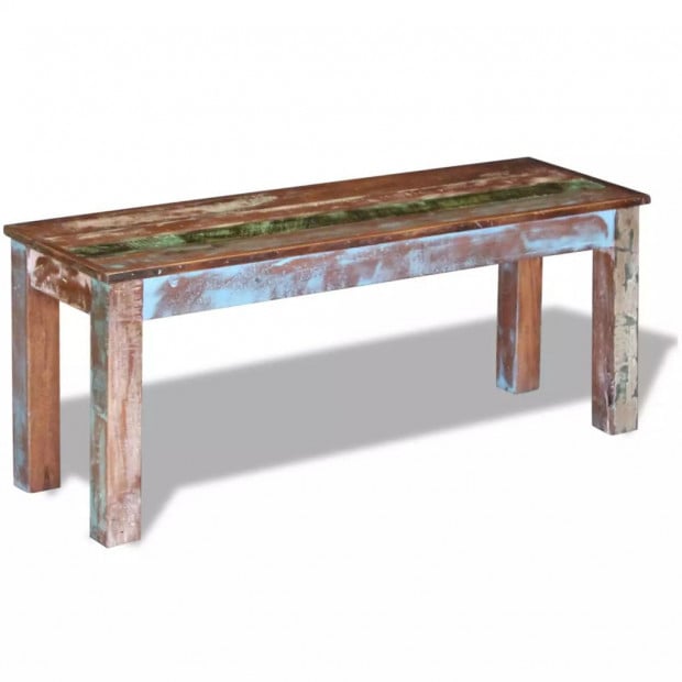 Bench Solid Reclaimed Wood 110x35x45 Cm Image 3