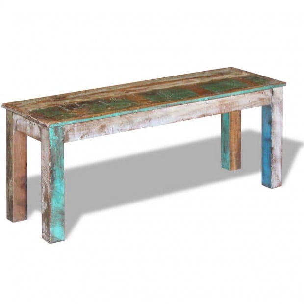 Bench Solid Reclaimed Wood 110x35x45 Cm Image 4