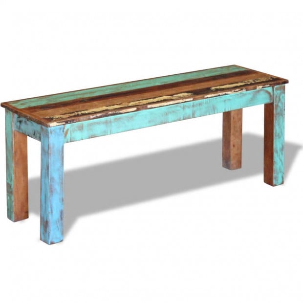 Bench Solid Reclaimed Wood 110x35x45 Cm Image 5
