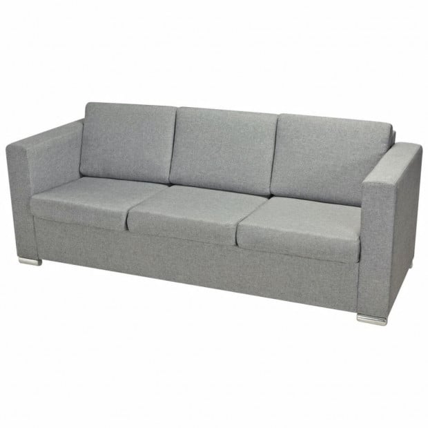 3-seater Sofa Fabric Light Grey Image 3