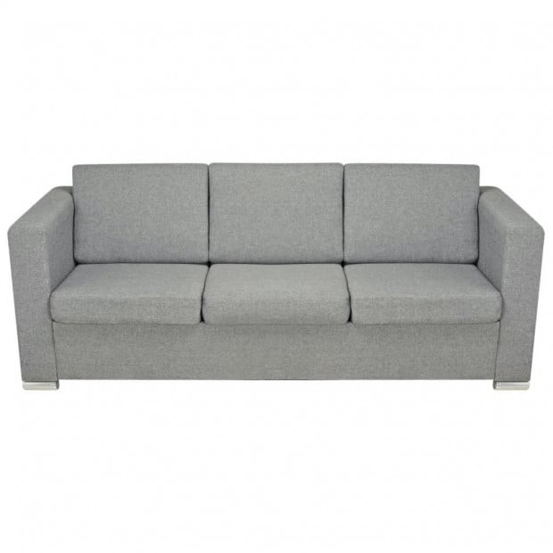 3-seater Sofa Fabric Light Grey Image 4