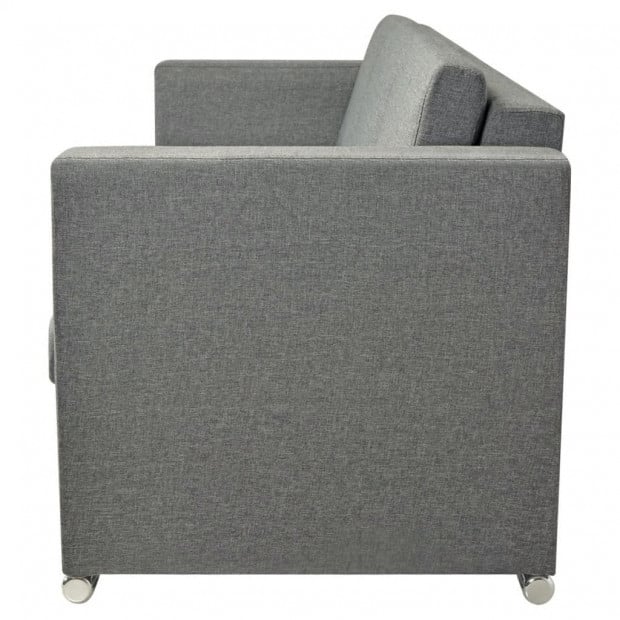 3-seater Sofa Fabric Light Grey Image 5