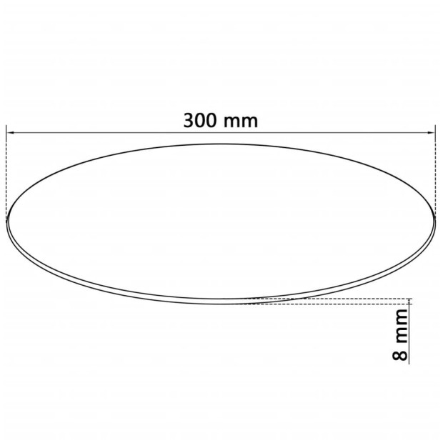 Table Top Tempered Glass Round 300 Mm Image 4