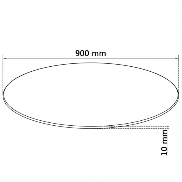 Table Top Tempered Glass Round 900 Mm Image 4