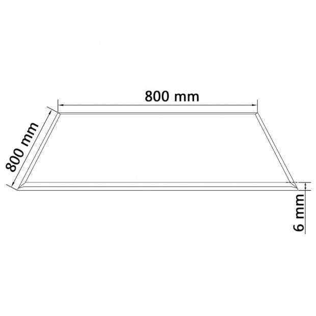 Table Top Tempered Glass Square 800x800 Mm Image 4