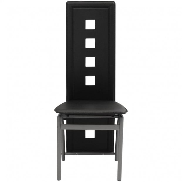 Dining Chairs 4 Pcs Faux Leather Black Image 2