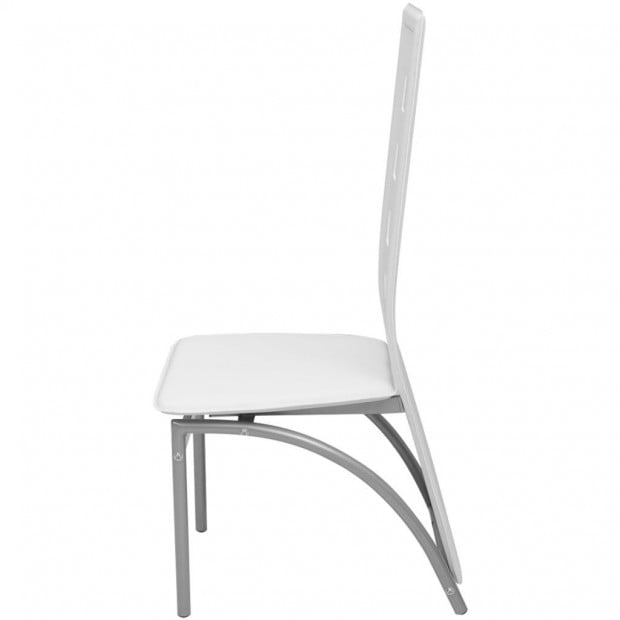 Dining Chairs 4 Pcs Faux Leather White Image 3