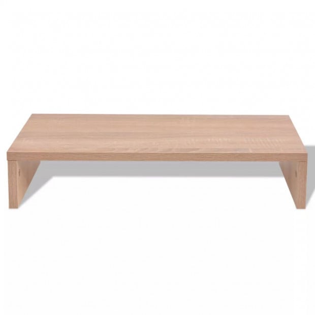 Monitor Stand Chipboard 60x23.5x12 Cm Beige Image 2