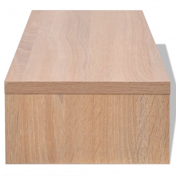 Monitor Stand Chipboard 60x23.5x12 Cm Beige Image 3