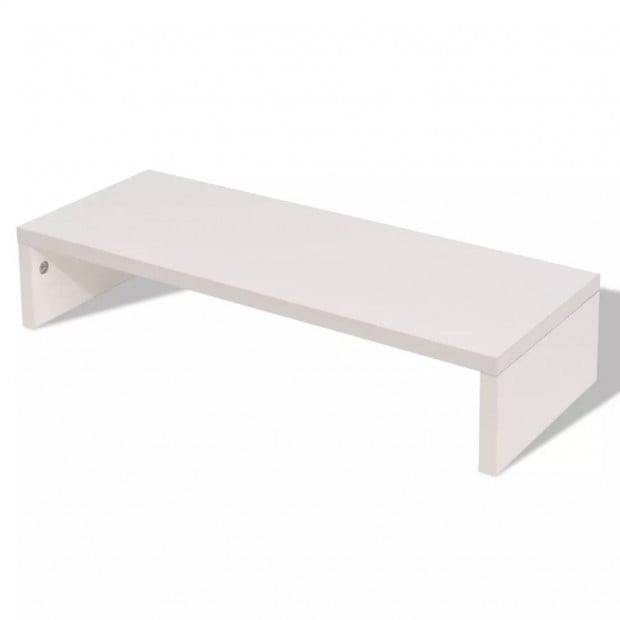 Monitor Stand Chipboard 60x23.5x12 Cm White Image 2