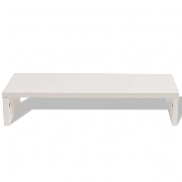 Monitor Stand Chipboard 60x23.5x12 Cm White Image 3