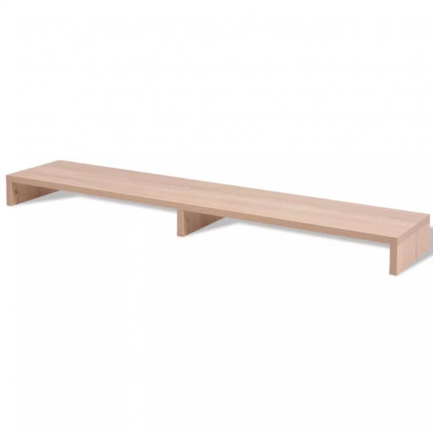 Monitor Stand Chipboard 118x23.5x9 Cm Beige Image 2