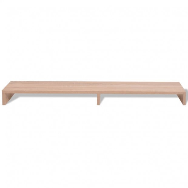 Monitor Stand Chipboard 118x23.5x9 Cm Beige Image 3