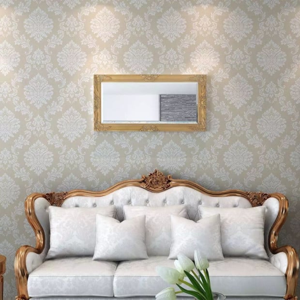 Wall Mirror Baroque Style 100x50 Cm Gold Image 2