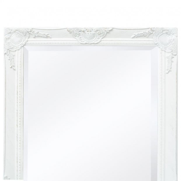Wall Mirror Baroque Style 120x60 Cm White Image 7