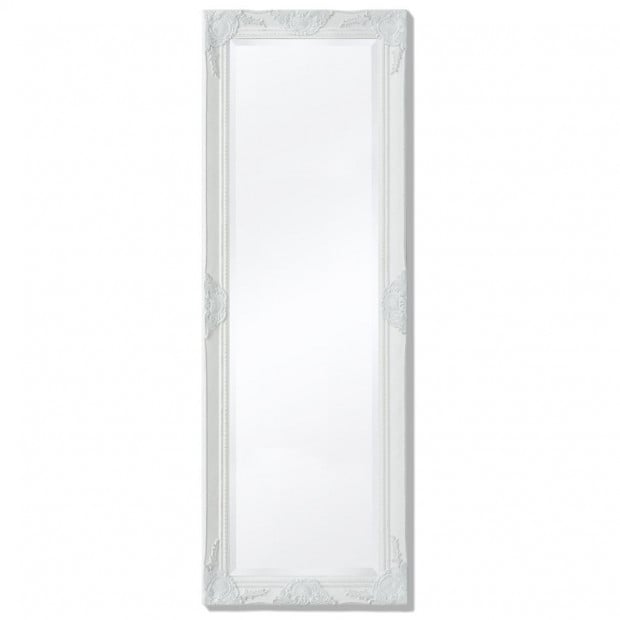 Wall Mirror Baroque Style 140x50 Cm White Image 4