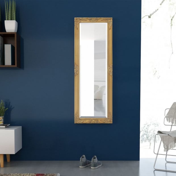 Wall Mirror Baroque Style 140x50 Cm Gold Image 3