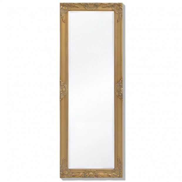 Wall Mirror Baroque Style 140x50 Cm Gold Image 4