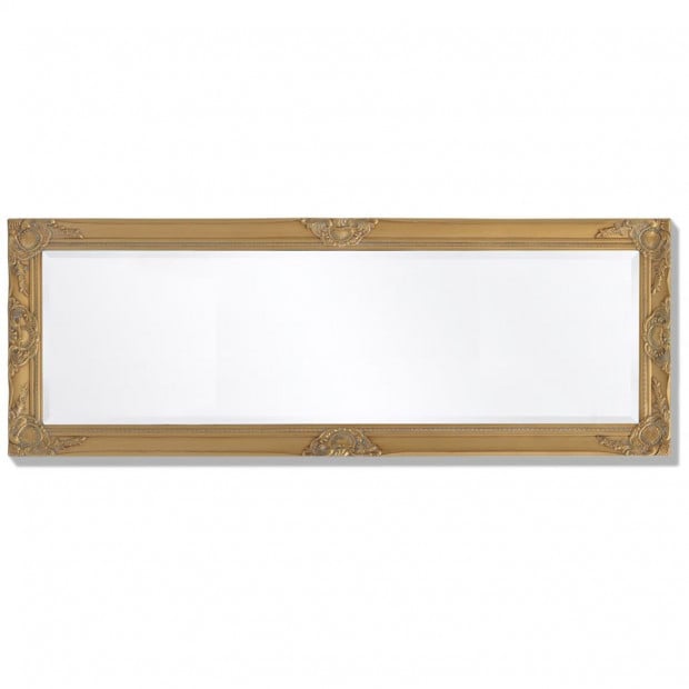 Wall Mirror Baroque Style 140x50 Cm Gold Image 5