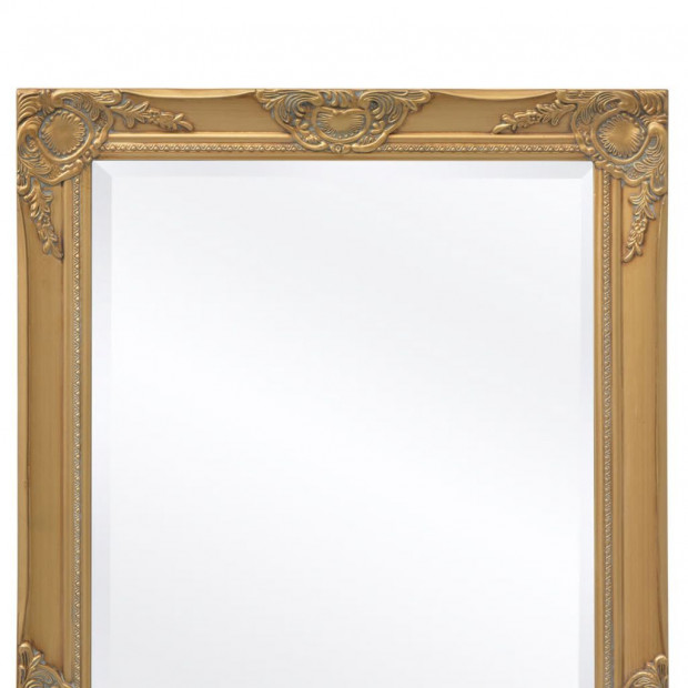 Wall Mirror Baroque Style 140x50 Cm Gold Image 7