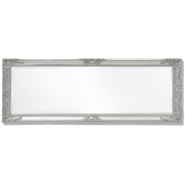 Wall Mirror Baroque Style 140x50cm Silver Image 4