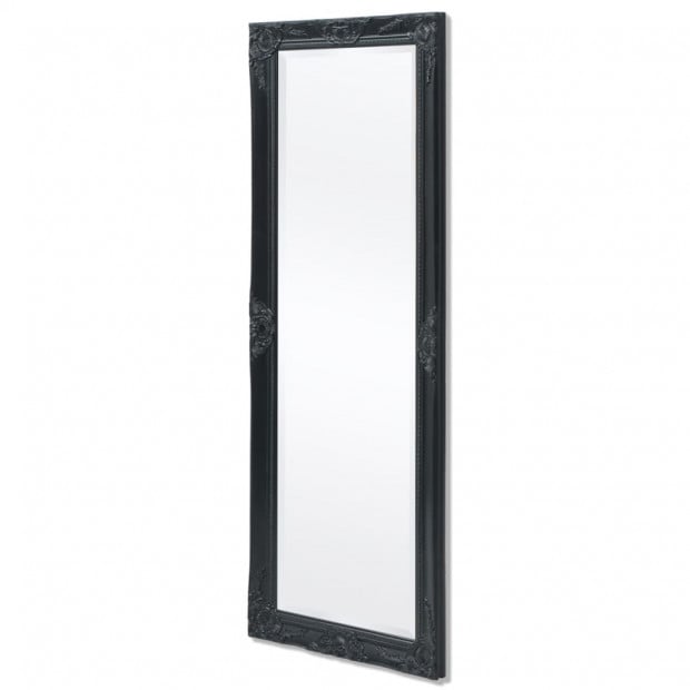 Wall Mirror Baroque Style 140x50cm Black Image 4