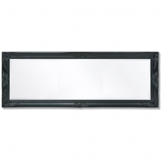 Wall Mirror Baroque Style 140x50cm Black Image 5