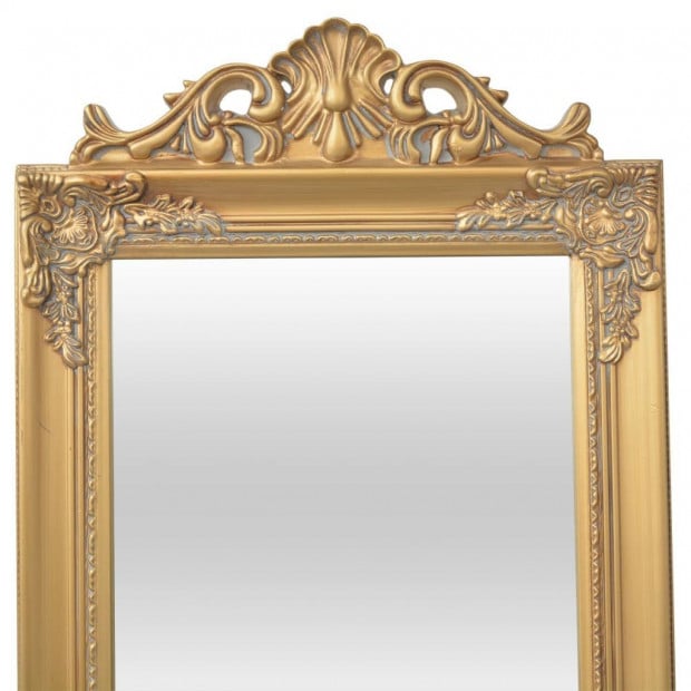 Free-standing Mirror Baroque Style 160x40 Cm Gold Image 3