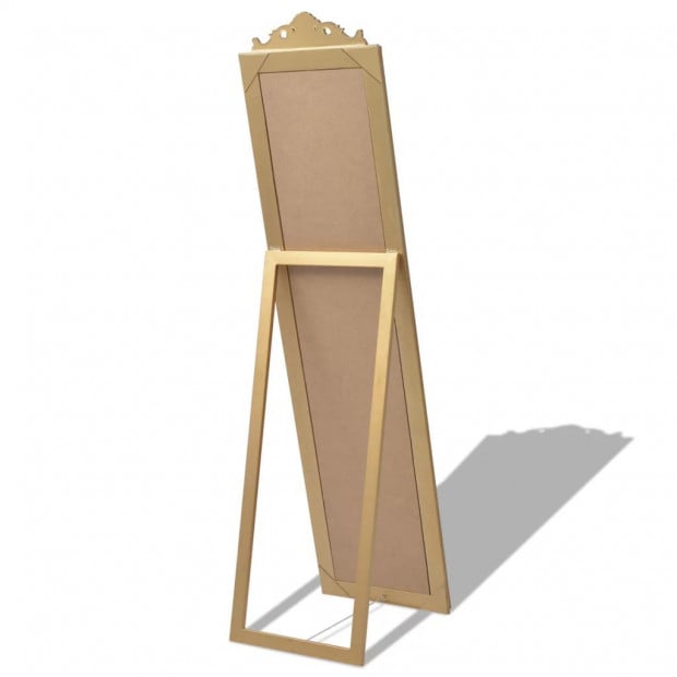 Free-standing Mirror Baroque Style 160x40 Cm Gold Image 5
