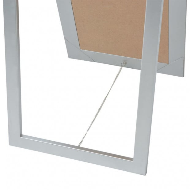 Free-standing Mirror Baroque Style 160x40 Cm Silver Image 6