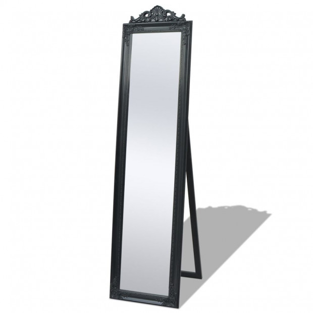 Free-standing Mirror Baroque Style 160x40 Cm Black