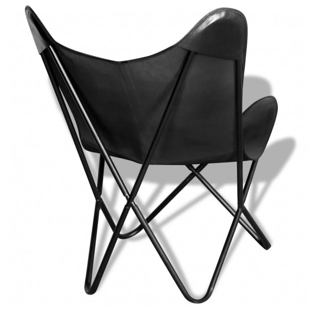 Butterfly Chair Black Real Leather Image 3