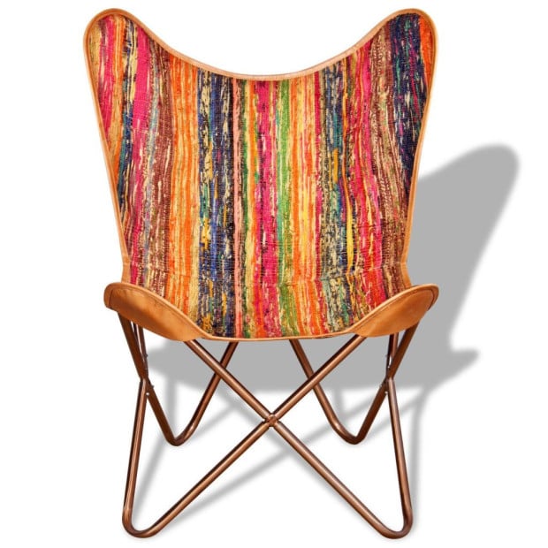 Butterfly Chair Multicolour Chindi Fabric Image 6