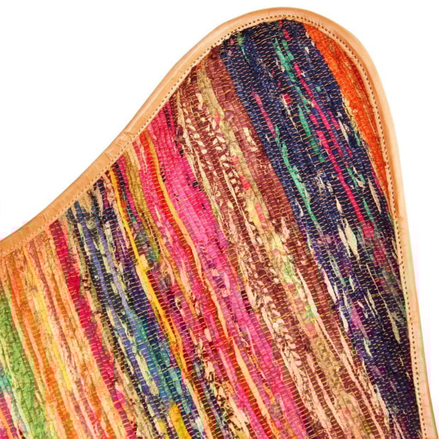 Butterfly Chair Multicolour Chindi Fabric Image 8
