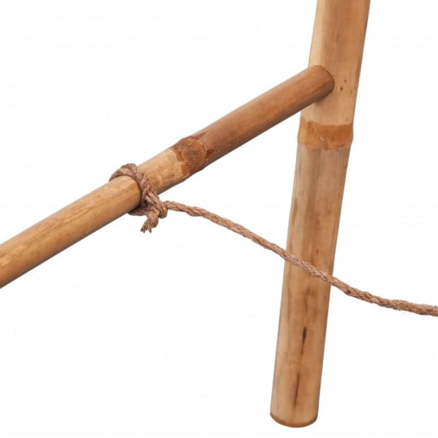 Double Towel Ladder With 5 Rungs Bamboo 50x160 Cm Image 4
