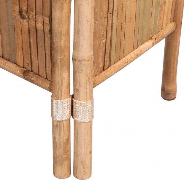 5-panel Room Divider Bamboo 200x160 Cm Image 5
