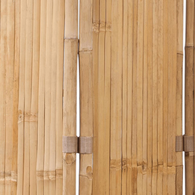 5-panel Room Divider Bamboo 200x160 Cm Image 6