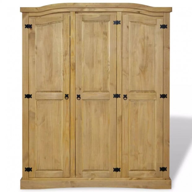 Wardrobe Mexican Pine Corona Range 3 Doors Image 2