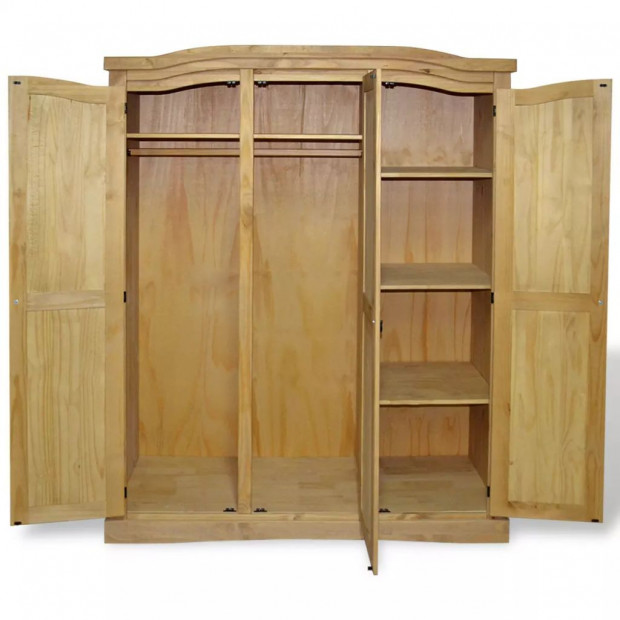 Wardrobe Mexican Pine Corona Range 3 Doors Image 3