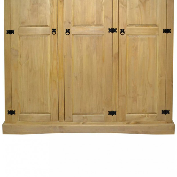 Wardrobe Mexican Pine Corona Range 3 Doors Image 4