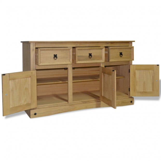 Sideboard Solid Mexican Pinewood Corona Range 132x43x78 Cm Image 7