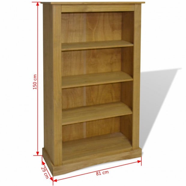 4-tier Bookcase Mexican Pine Corona Range 81x29x150 Cm Image 6