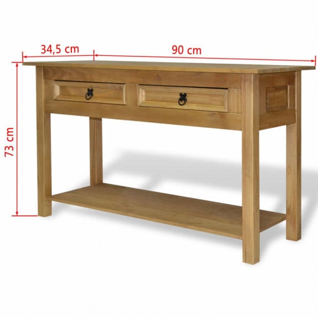 Console Table Mexican Pine Corona Range 90x34.5x73 Cm Image 4