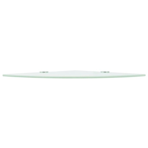 Corner Shelf With Chrome Supports Glass White 35x35 Cm Image 3