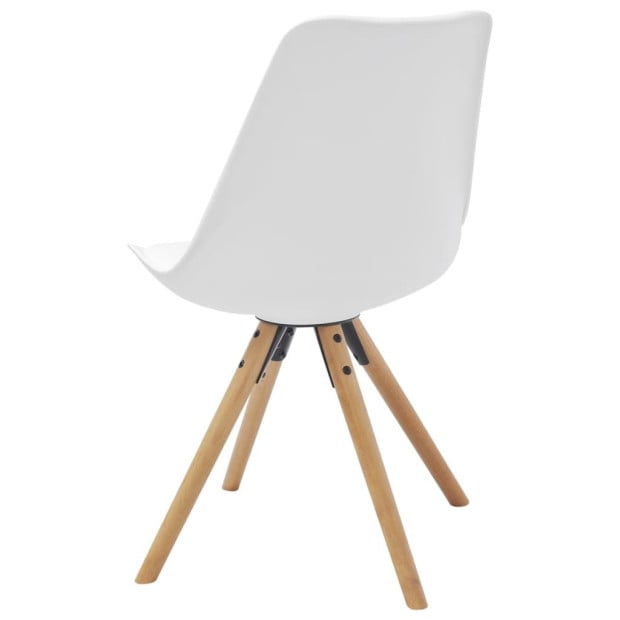 Dining Chairs 4 Pcs White F. Leather Image 5