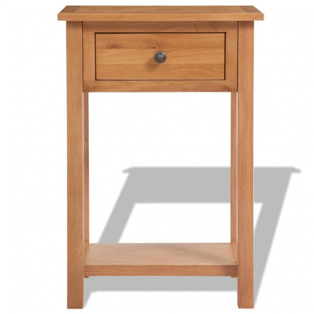 Console Table 50x32x75 Cm Solid Oak Wood Image 2