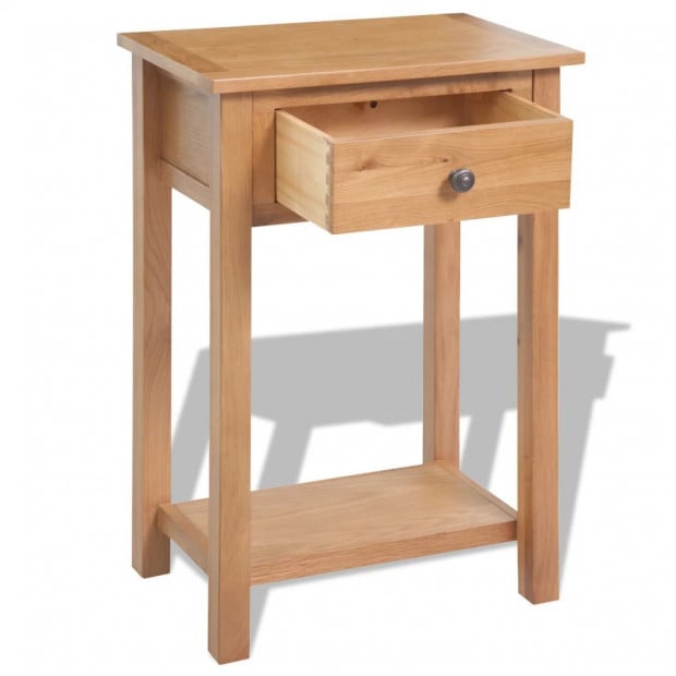 Console Table 50x32x75 Cm Solid Oak Wood Image 4